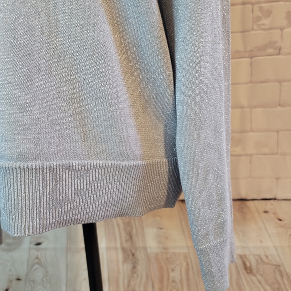 Michael Kors open shoulder metallic womens shirt in large - Picture 7 of 9